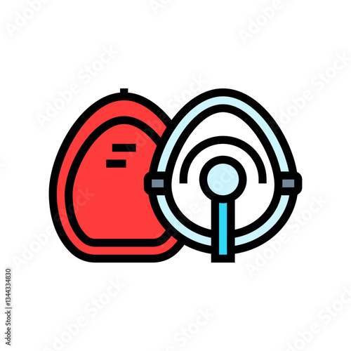 cardiopulmonary resuscitation mask color icon vector illustration