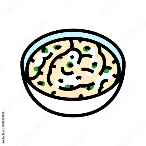 tartar sauce condiment color icon vector illustration
