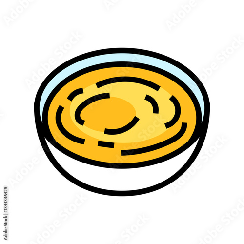 honey mustard condiment color icon vector illustration
