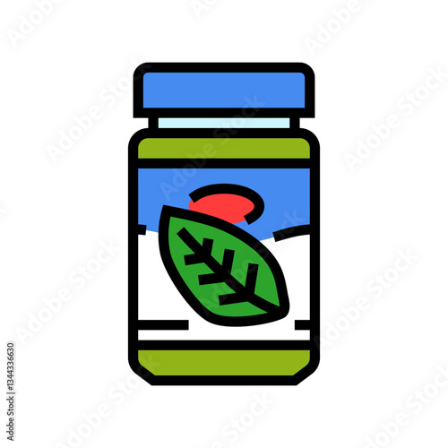 pesto condiment color icon vector illustration