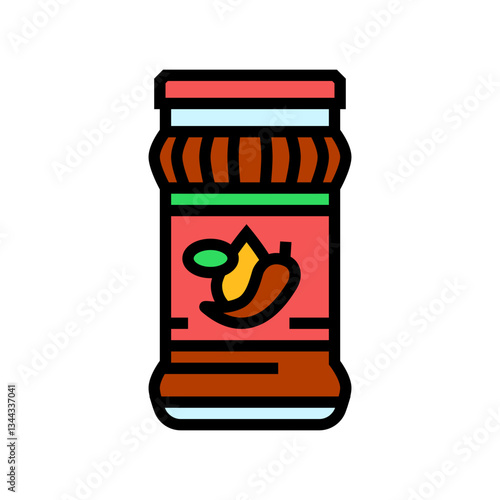 chili oil condiment color icon vector illustration