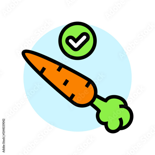 eating crunchy fruits vegetables color icon vector illustration