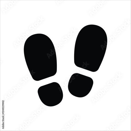 A simple footprint icon, suitable for representing travel, adventure, or tracking.