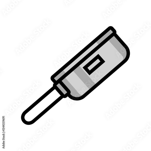 frying pan titanium ultralight color icon vector illustration