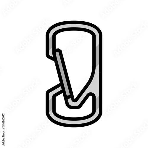 carabiners titanium ultralight color icon vector illustration