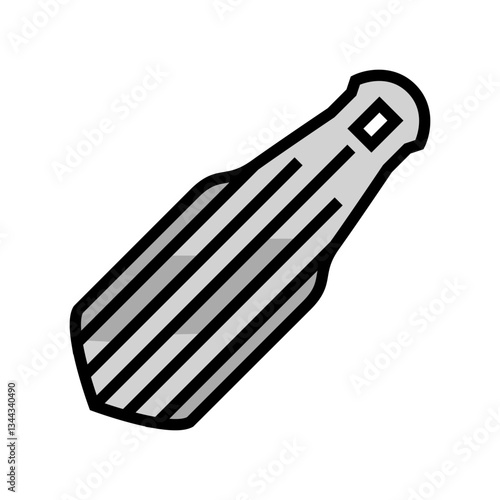 straws titanium ultralight color icon vector illustration