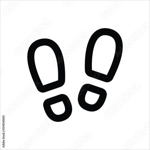 A simple footprint icon, suitable for representing travel, adventure, or tracking.