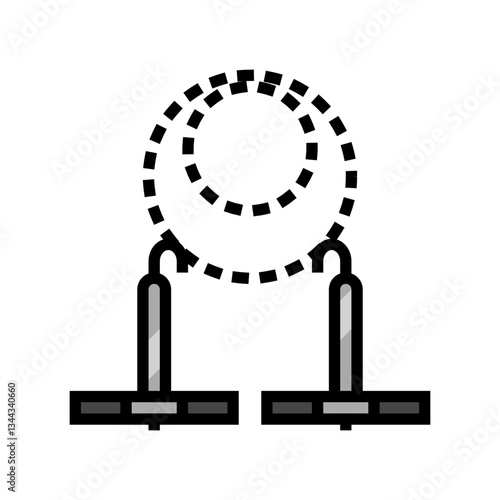 gear hooks titanium ultralight color icon vector illustration