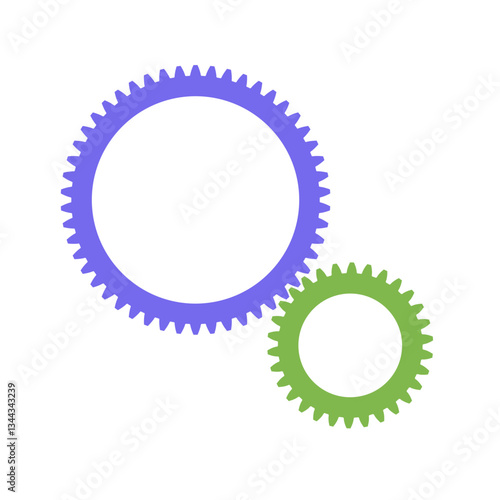 Gear shape icon. Vector sign. Engineering symbol