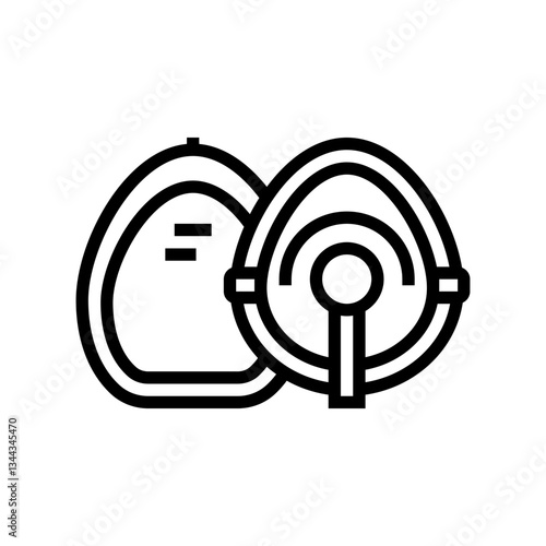 cardiopulmonary resuscitation mask line icon vector illustration