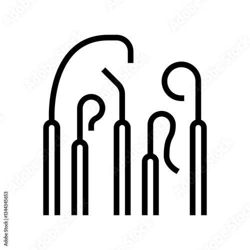angiography catheter cardiology line icon vector illustration