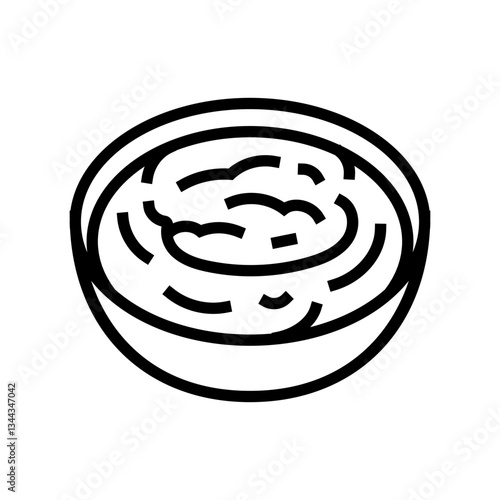 horseradish condiment line icon vector illustration
