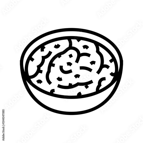 tartar sauce condiment line icon vector illustration