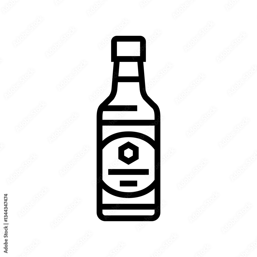 teriyaki sauce condiment line icon vector illustration teriyaki sauce condiment line icon vector illustration