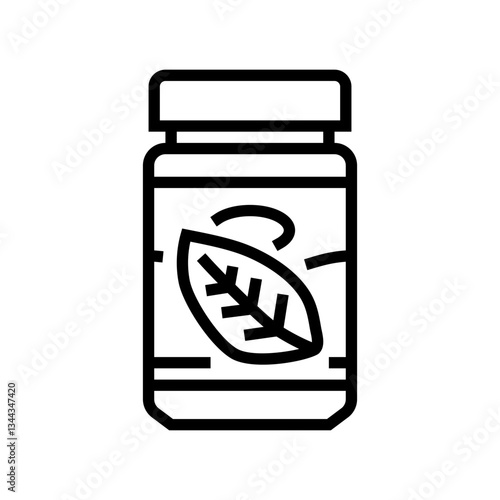 pesto condiment line icon vector illustration