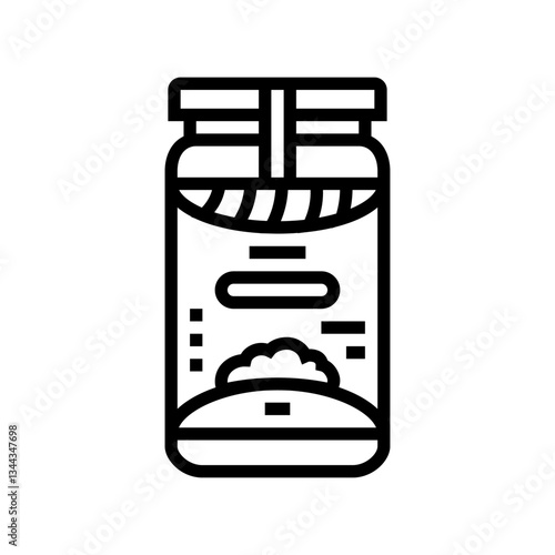 tahini condiment line icon vector illustration