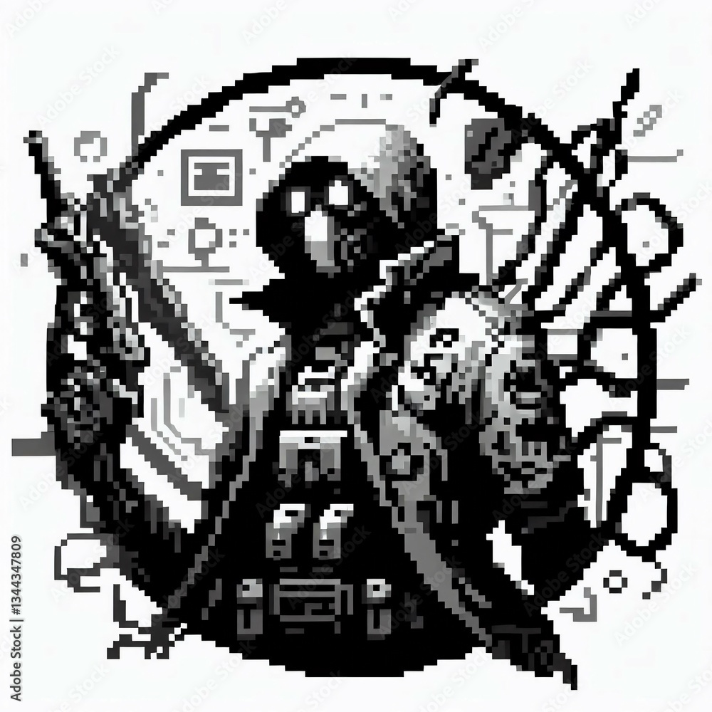 Pixel Plague Doctor Digital Doom Pixel Plague Doctor Digital Doom