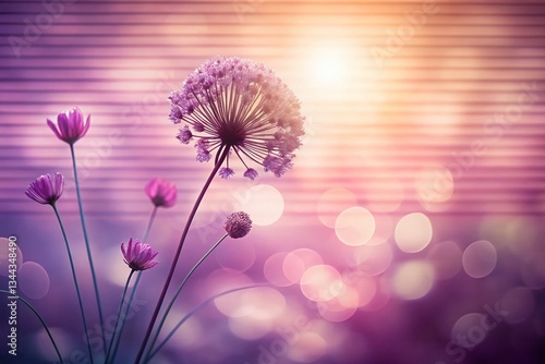 Serene Pastel Stripes: Double Exposure Abstract Background Stock Photo