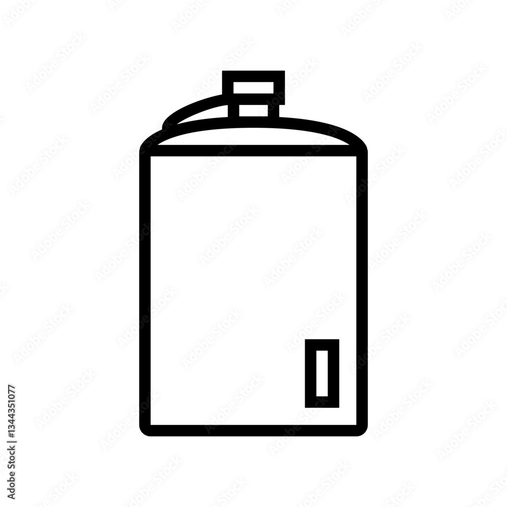 hip flask titanium ultralight line icon vector illustration hip flask titanium ultralight line icon vector illustration