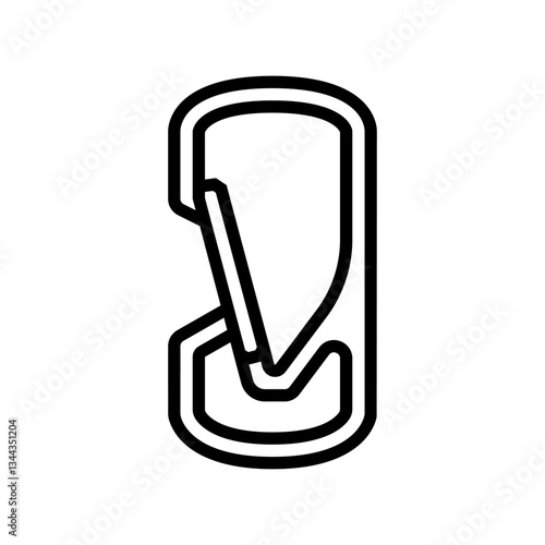 carabiners titanium ultralight line icon vector illustration