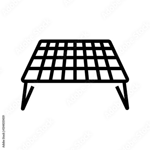 grill rack titanium ultralight line icon vector illustration