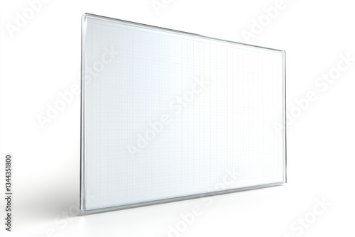 A transparent glass board with a faint grid pattern, ideal for presentations or writing.