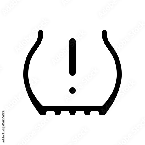 flat tire car driving obstacles glyph icon vector illustration