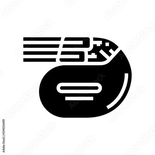 implantable cardioverter defibrillator glyph icon vector illustration