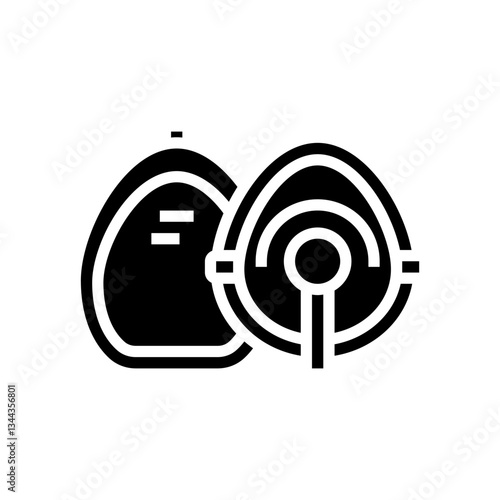 cardiopulmonary resuscitation mask glyph icon vector illustration