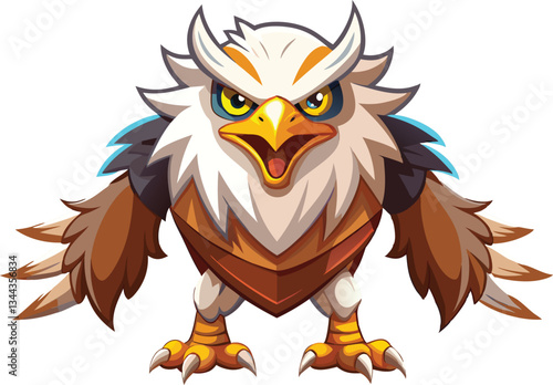 Wallpaper Mural Fierce Eagle Mascot - Angry Cartoon Bird Character Illustration Torontodigital.ca