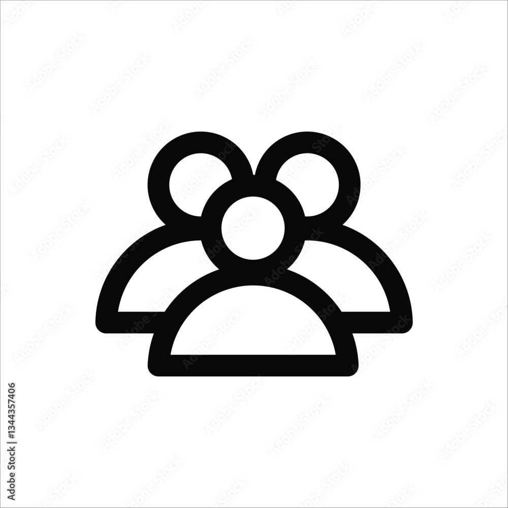 A simple illustration representing a group of people. A simple illustration representing a group of people.