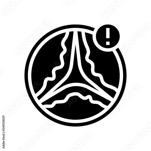 aortic stenosis cardiology disease glyph icon vector illustration