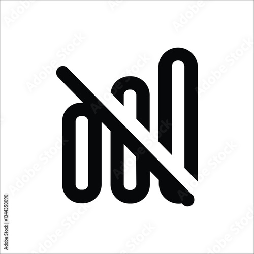 A clear indicator icon showing the absence of a signal.