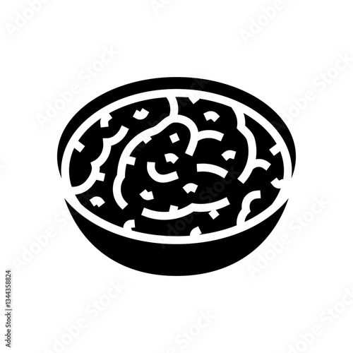 tartar sauce condiment glyph icon vector illustration