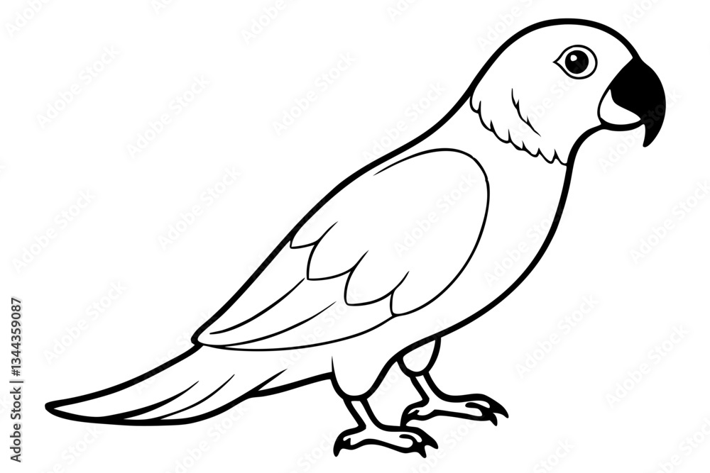 parrot line art silhouette vector illustration parrot line art silhouette vector illustration