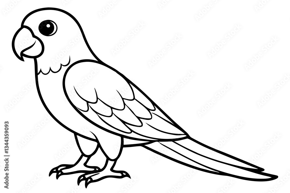 parrot line art silhouette vector illustration parrot line art silhouette vector illustration