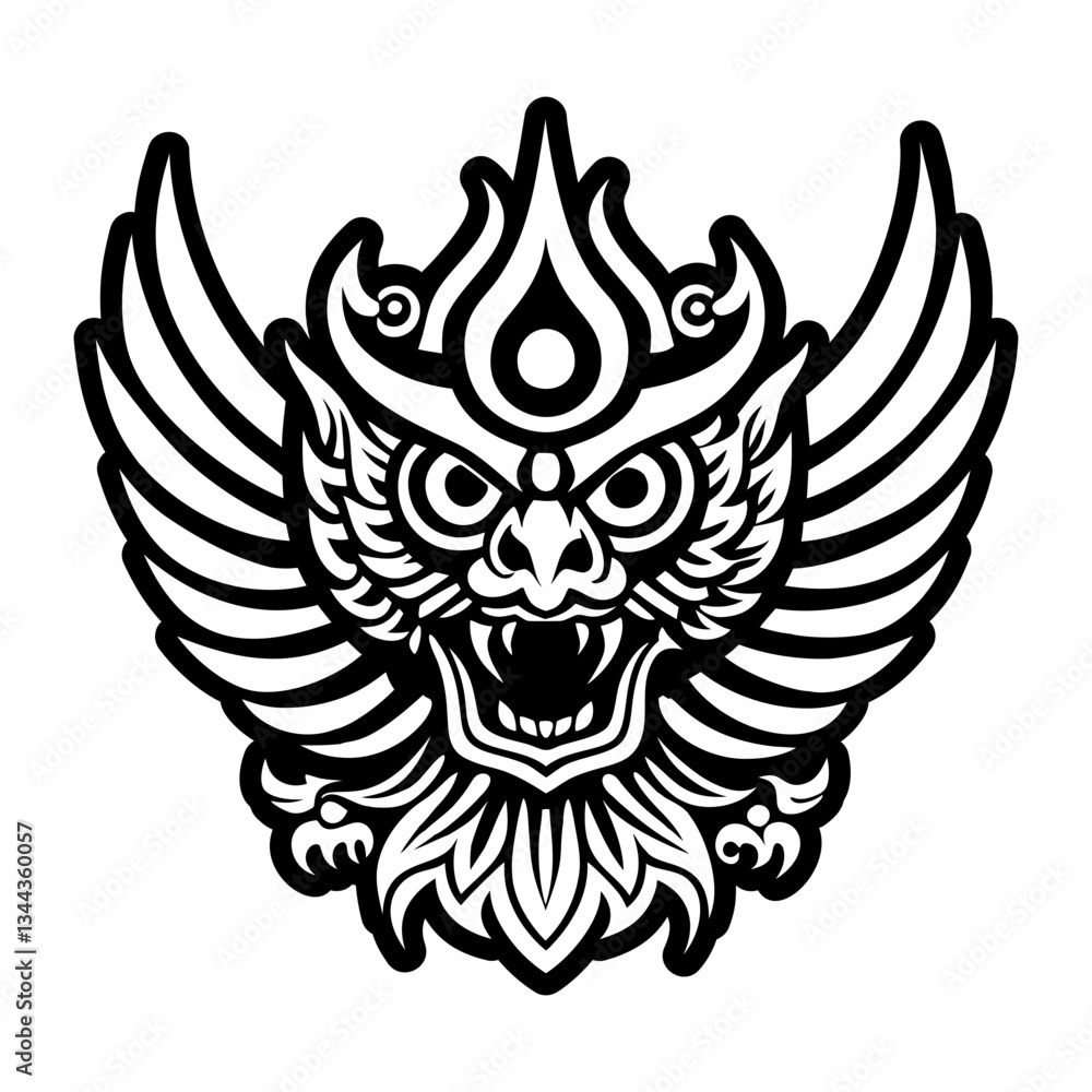Obraz premium A solid style icon of garuda eagle symbol