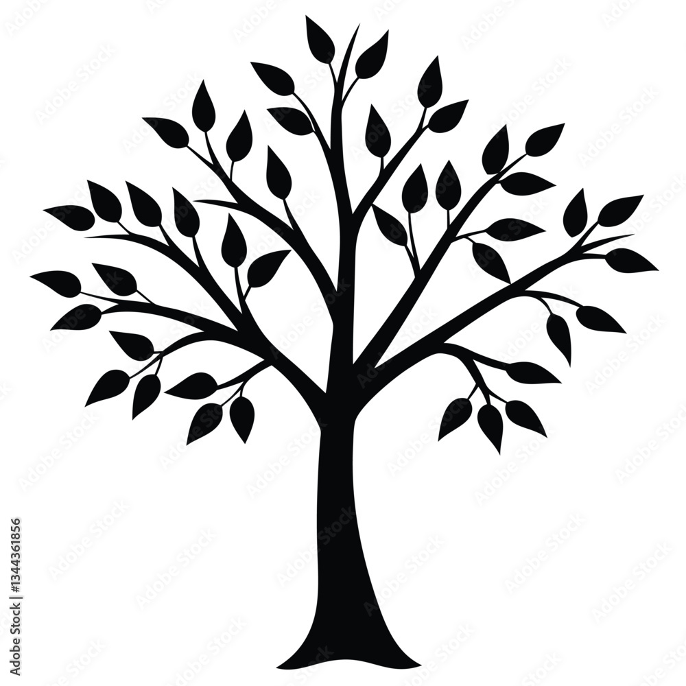 Obraz premium vector tree silhouette