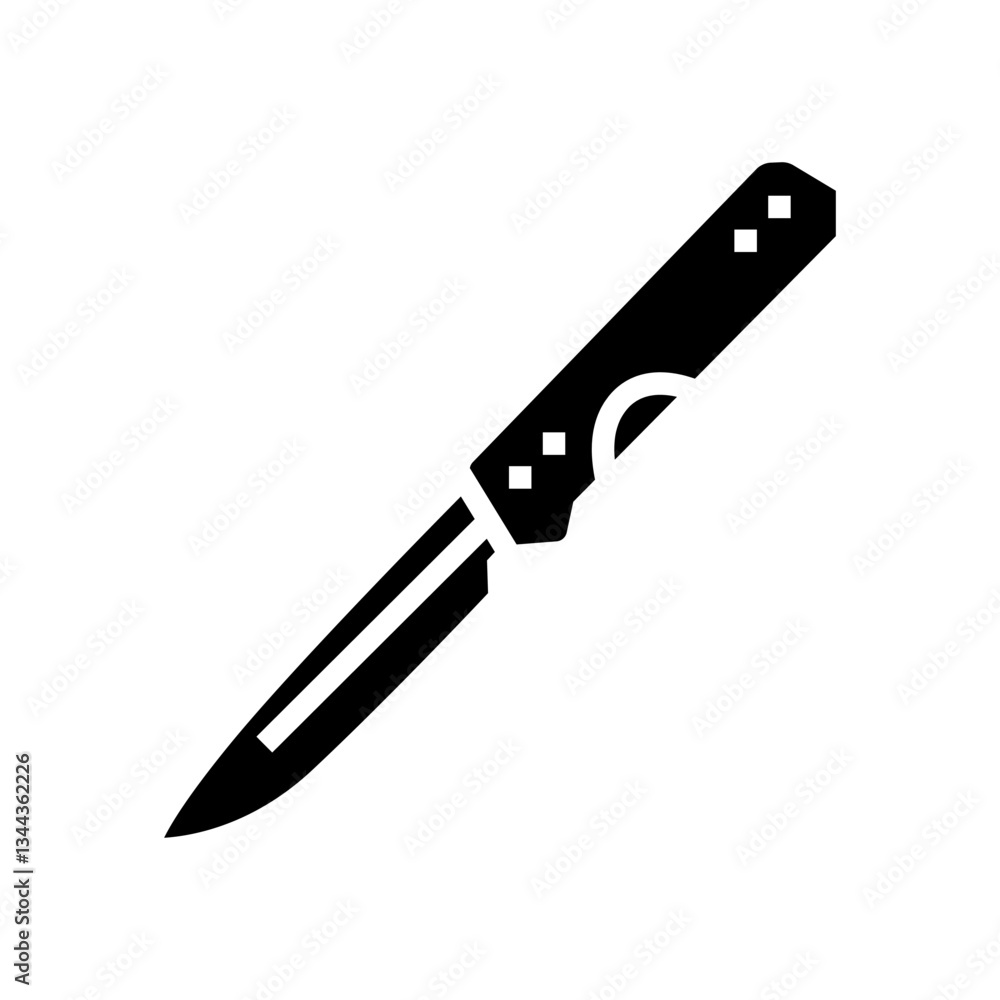 knife titanium ultralight glyph icon vector illustration knife titanium ultralight glyph icon vector illustration