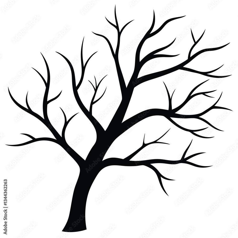 Obraz premium vector tree silhouette