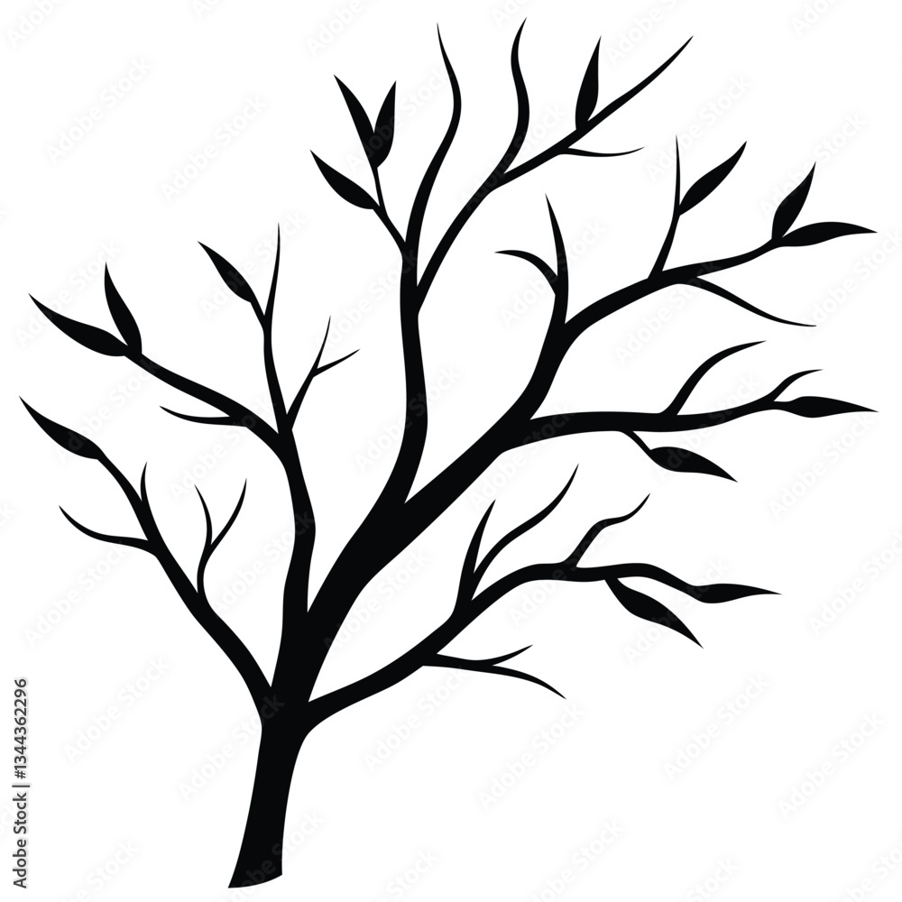 Obraz premium vector tree silhouette