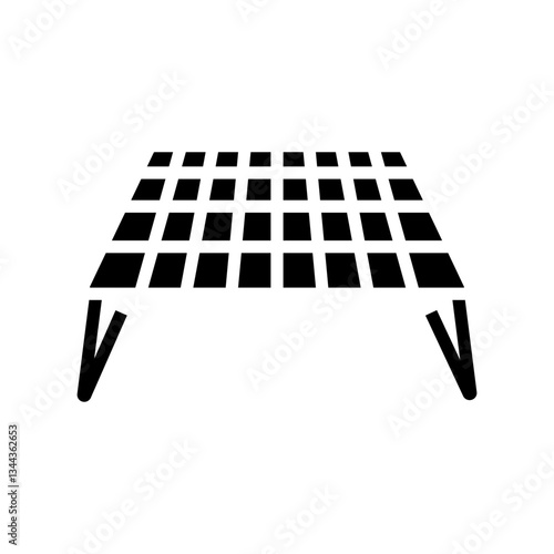 grill rack titanium ultralight glyph icon vector illustration