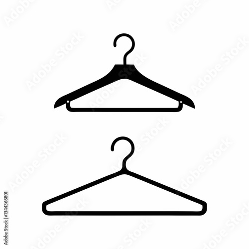 Simple Clothing Hanger Vector Art.