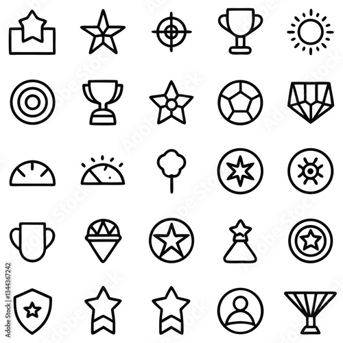 Black vector icon set for web design symbols