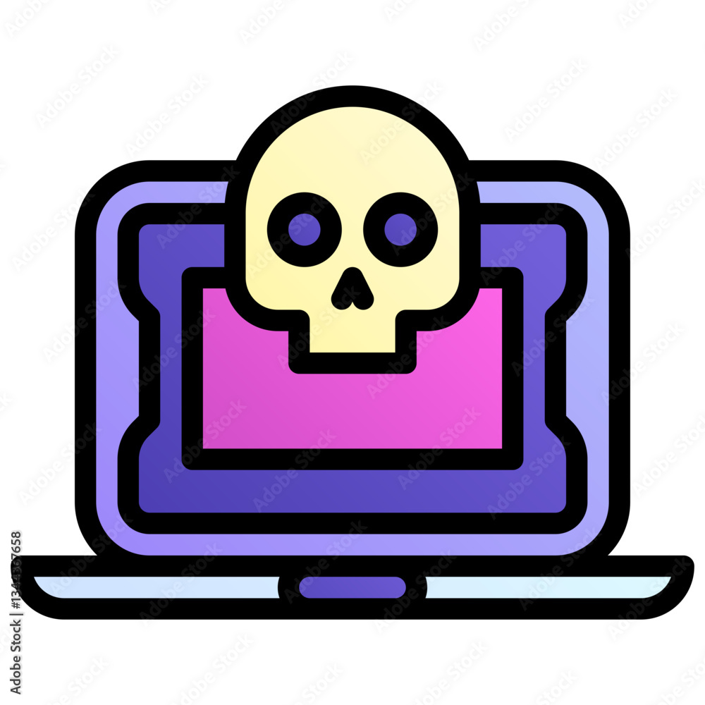 Computer virus. Editable vector icon, coloured with outlined stroke. Computer virus. Editable vector icon, coloured with outlined stroke.