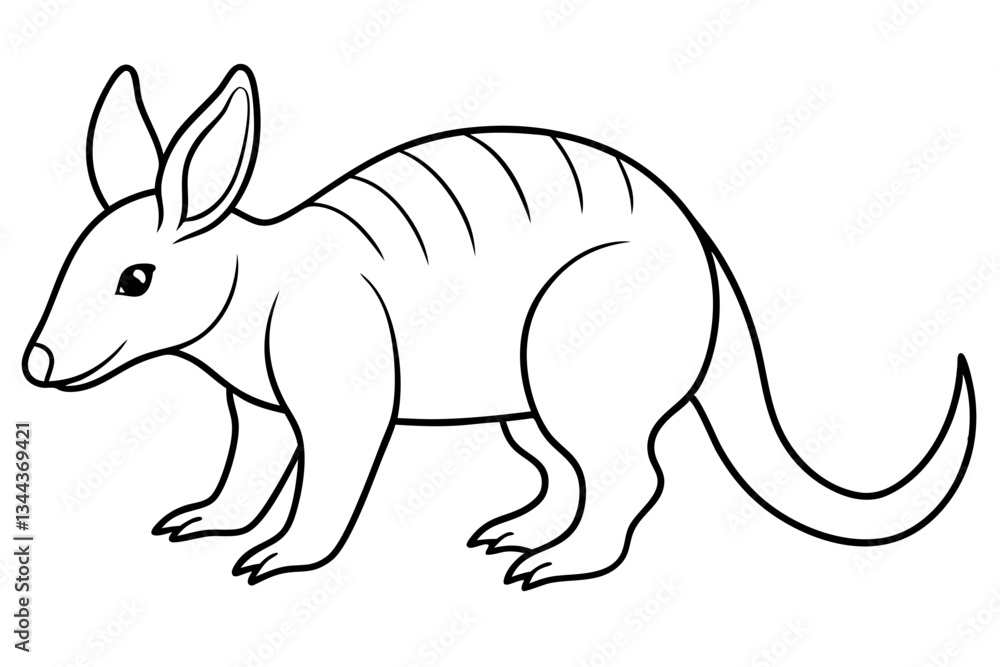 aardvark line art silhouette vector illustration aardvark line art silhouette vector illustration