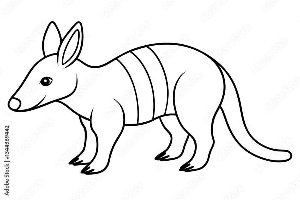 aardvark line art silhouette vector illustration aardvark line art silhouette vector illustration