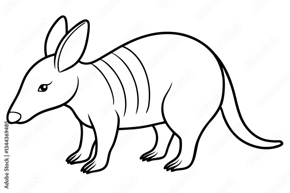 aardvark line art silhouette vector illustration aardvark line art silhouette vector illustration