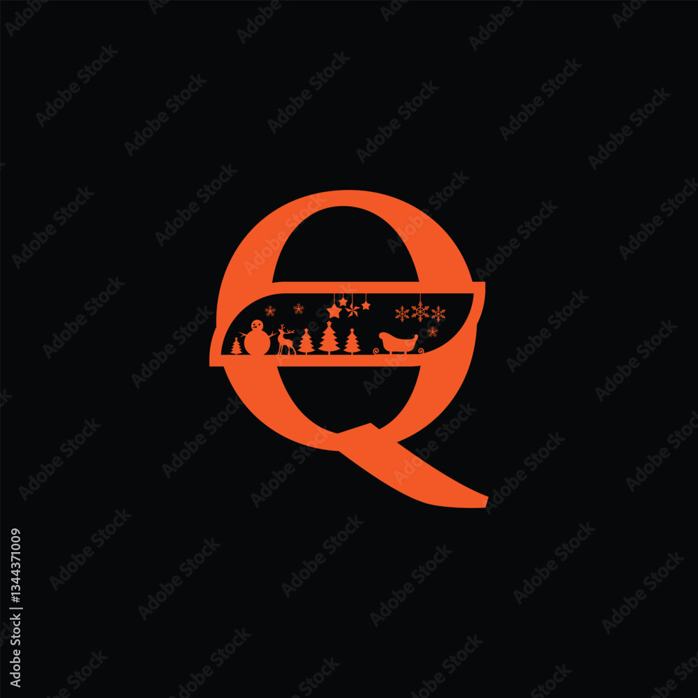 Obraz premium Q tech logo design template, Q tech logo, Q technology vector 