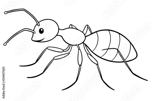 ant line art silhouette vector illustration